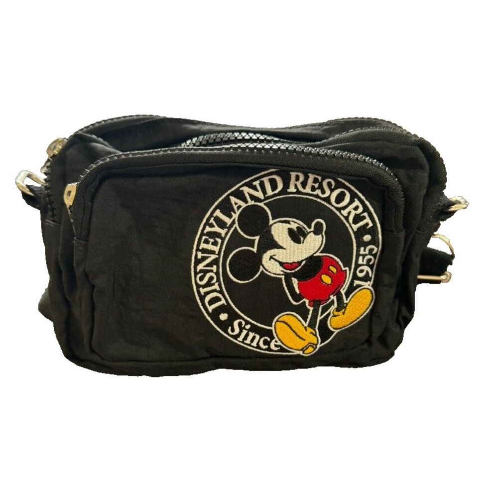 Disney World Parks Mickey Mouse Convertible Crossbody Belt Fanny Bag Embroidered